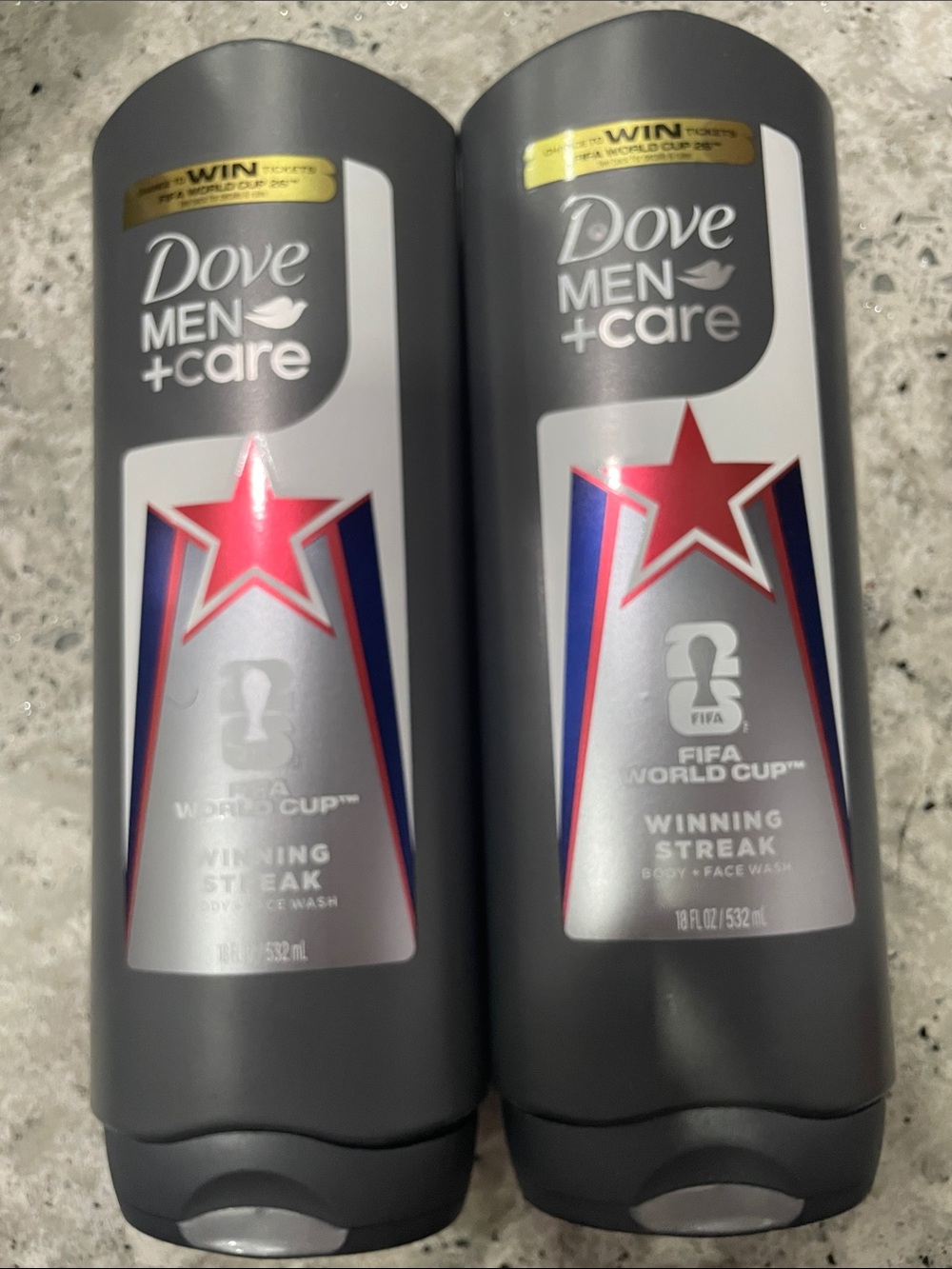 2 Dove Men+Care Limited Edition FIFA Body Wash For Men Winning Streak 18OZ